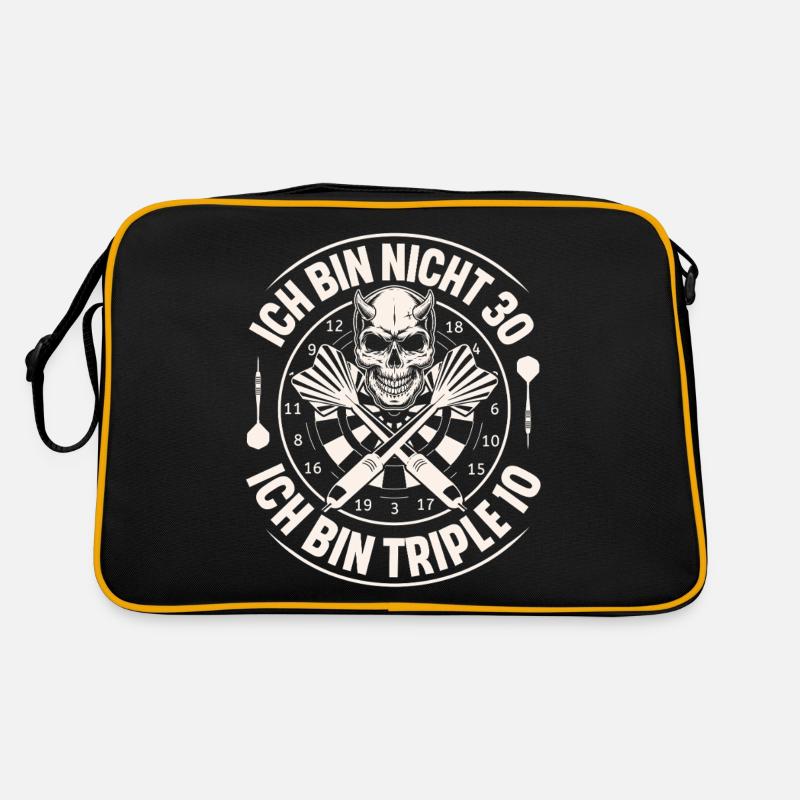 Darts - Retro Tasche - Schwarz/Gold