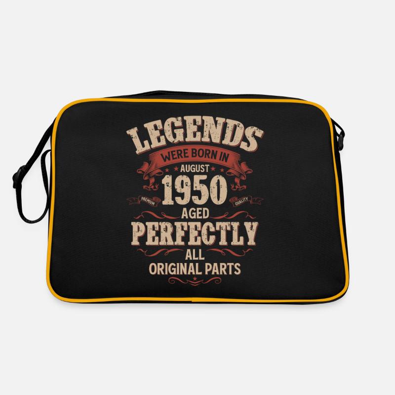 75th Birthday Original August Vintage 1950 Retro Bag