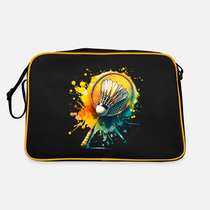 Badminton - Retro Tasche - Schwarz/Gold