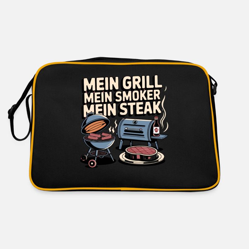 Mon gril Mon fumoir Mon steak BBQ Master Sac Retro