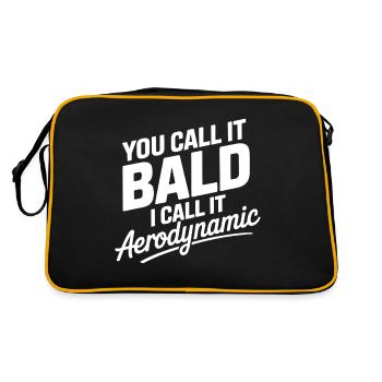 Vous l’appelez chauve, je l’appelle aérodynamique sarcastique - Sac Retro - noir/or - Dos