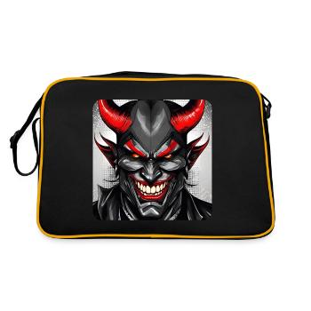 Evil grinning devil - Retro Bag - black/gold - Back