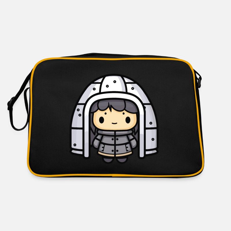 Igloo Eskimo Winter Comic Retro Bag