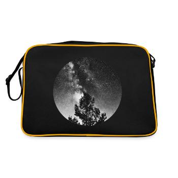 Voie lactée avec arbre - Sac Retro - noir/or - Dos