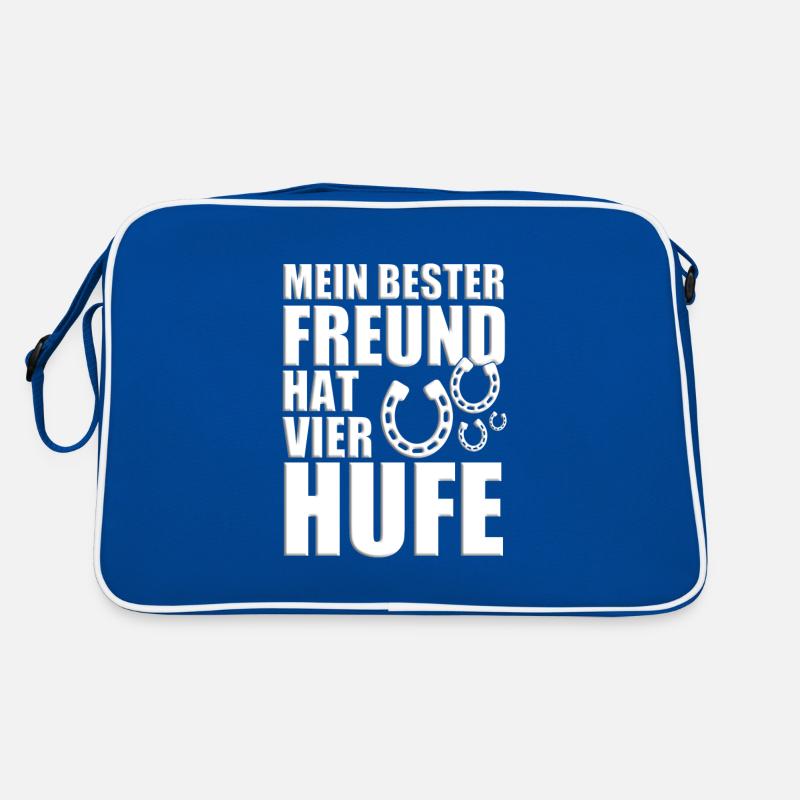 MEIN BESTER FREUND HAT VIER HUFE - PFERD - PFERDE Retro Tasche