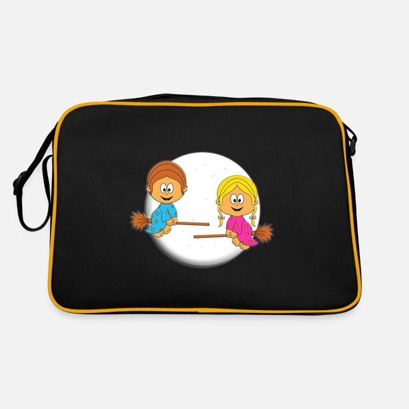 KINDER - HALLOWEEN - HEXEN - JUNGE - MÄDCHEN Retro Tasche