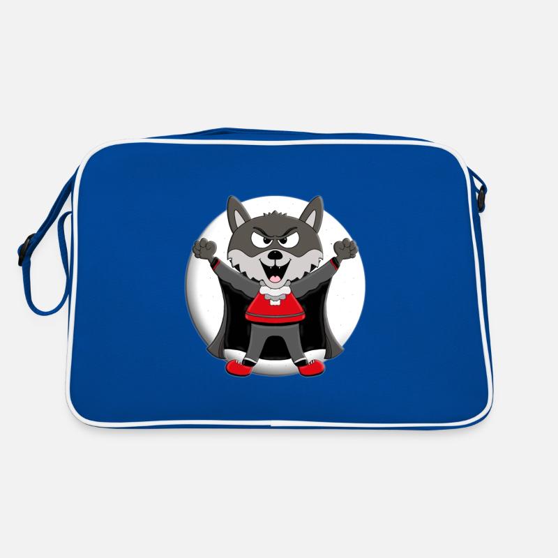 WERWOLF - WOLF - MOND - VAMPIR - HALLOWEEN Retro Tasche