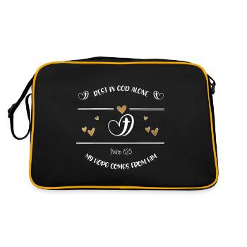 Christian Design Rest in God - Retro Bag - black/gold - Back