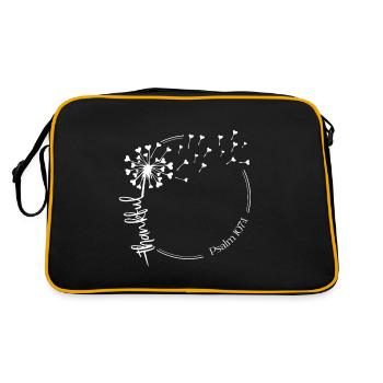 Christian Dandelion design reconnaissant Psaume 107:1 - Sac Retro - noir/or - Dos
