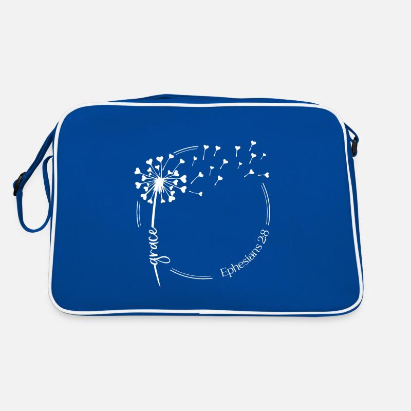 Christian Dandelion design grace Ephesians 2:8 Retro Bag