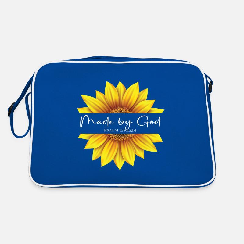 Conception chrétienne de tournesol Je suis faite par Dieu Psaume Sac Retro