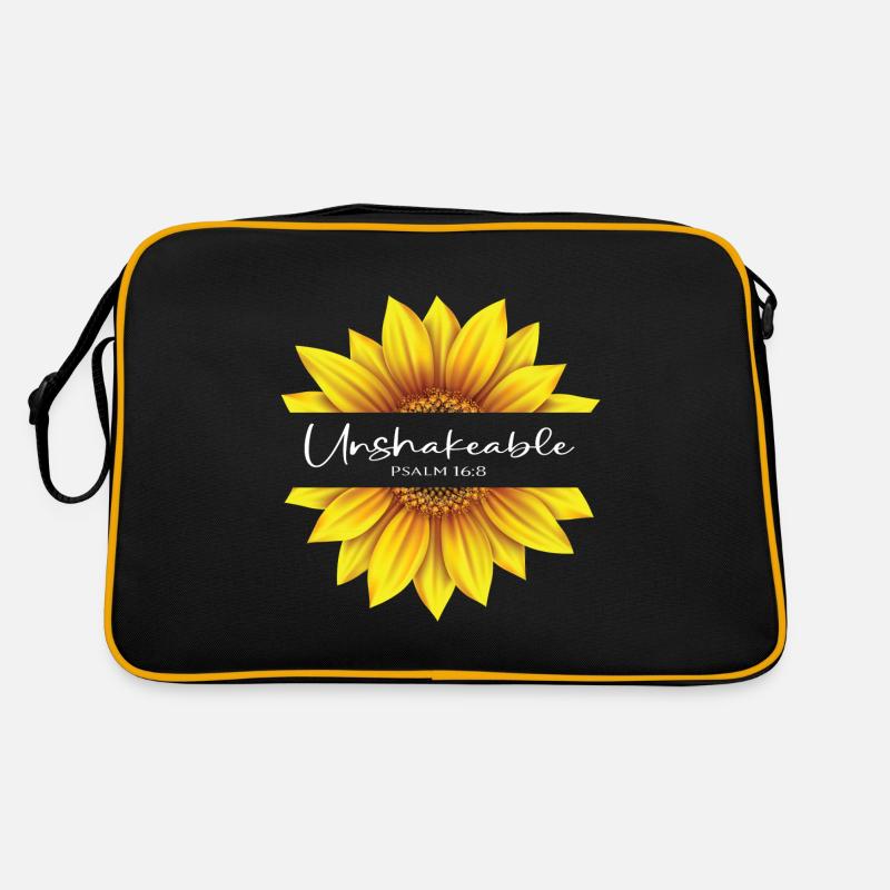 Conception chrétienne de tournesol Je suis inébranlable Psaume Sac Retro