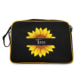 Conception chrétienne de tournesol Je suis libre Éphésiens 1:7 - Sac Retro - noir/or - Dos