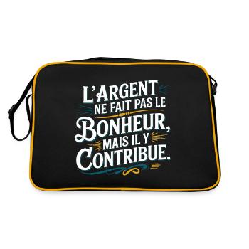 L'argent ne fait pas le bonheur - Sac Retro - noir/or - Dos