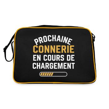 Prochaine connerie en cours de chargement - Sac Retro - noir/or - Dos