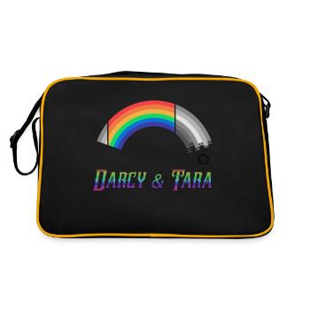 Heartstopper Rainbow Darcy et Tara LBGTQIA+ - Sac Retro - noir/or - Dos