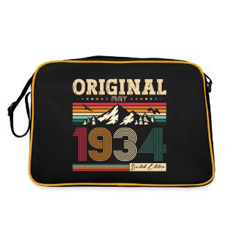 Original Mai 1934 Vintage 1934 Anniversaire 1934 - Sac Retro - noir/or - Dos