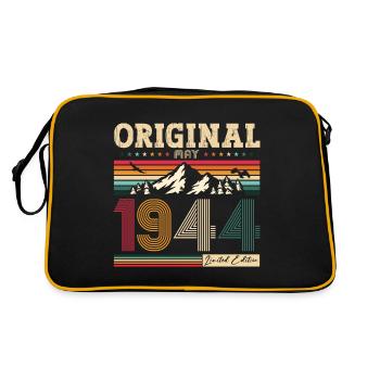 Original May 1944 Vintage 1944 Birthday 1944 - Retro Bag - black/gold - Back