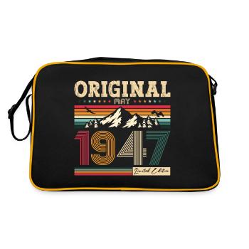 Original May 1947 Vintage 1947 Birthday 1947 - Retro Bag - black/gold - Back