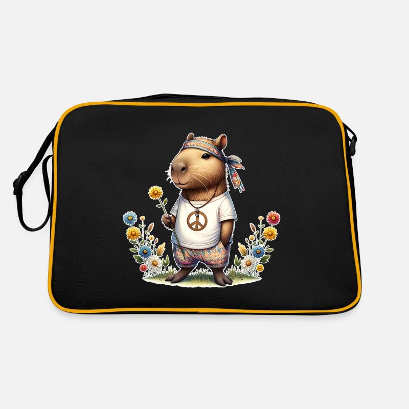 Capybara Hippie Peace Retro Bag