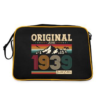 85e anniversaire Original juin 1939 Né en 1939 - Sac Retro - noir/or - Dos