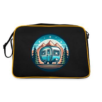 Caravane de camping - Sac Retro - noir/or - Dos