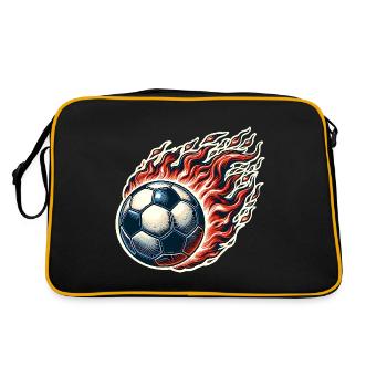 Soccer Flames Ball - Retro Bag - black/gold - Back