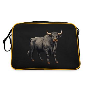 Bulle Tier - Retro Tasche - Schwarz/Gold - Hinten