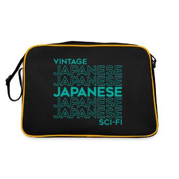 Vintage Japanese Sci fi Anime Slap - Sac Retro - noir/or - Dos