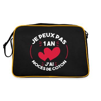 Je peux pas j'ai noces de coton - Sac Retro - noir/or - Dos