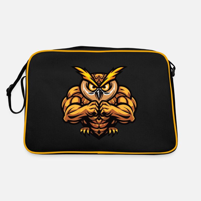 Owl Muscles Bodybuilding Retro Bag