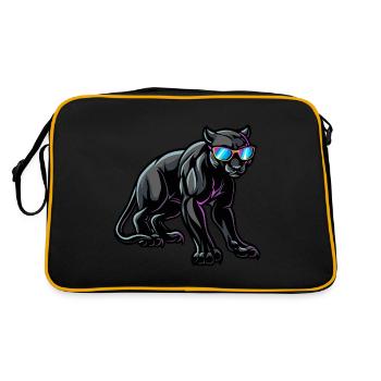 Panther Cool Animal - Retro Bag - black/gold - Back