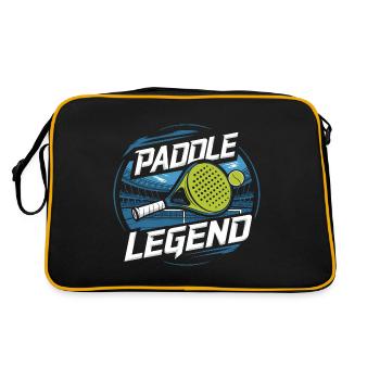 Paddle Tennis Legend - Retro Tasche - Schwarz/Gold - Hinten