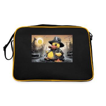 Canard en caoutchouc en métal lourd Bernd - Sac Retro - noir/or - Dos
