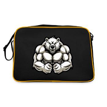 Ours polaire Muscles Musculation Ours polaire - Sac Retro - noir/or - Dos