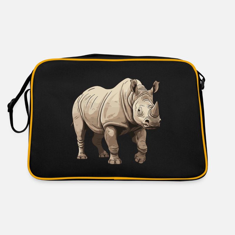 Nashorn Tier Retro Tasche