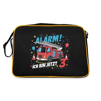 Camion de pompiers - Alarme J’ai 3 ans maintenant - Sac Retro - noir/or - Dos