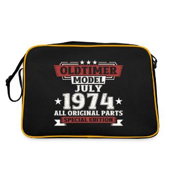 50th Birthday Classic Car July 1974 Vintage 1974 - Retro Bag - black/gold - Back