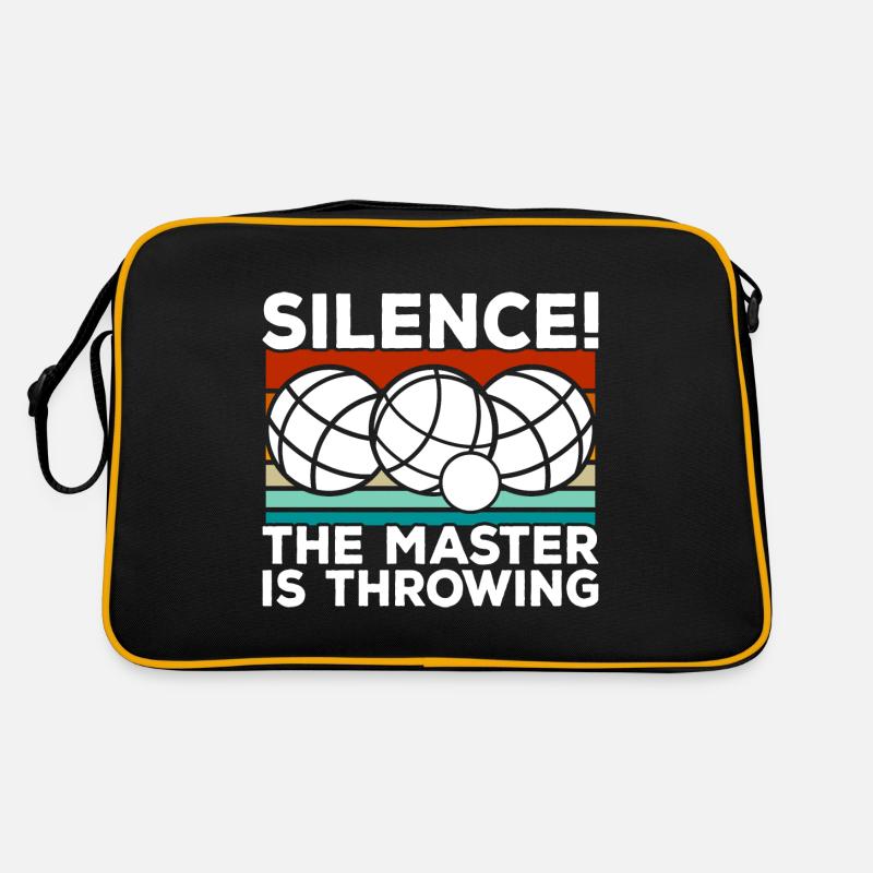 Boccia Boule Boccia Geschenk Boccia Kugel - Retro Tasche - Schwarz/Gold