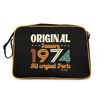 50e anniversaire Original Janvier Né 1974 - Sac Retro - noir/or - Dos