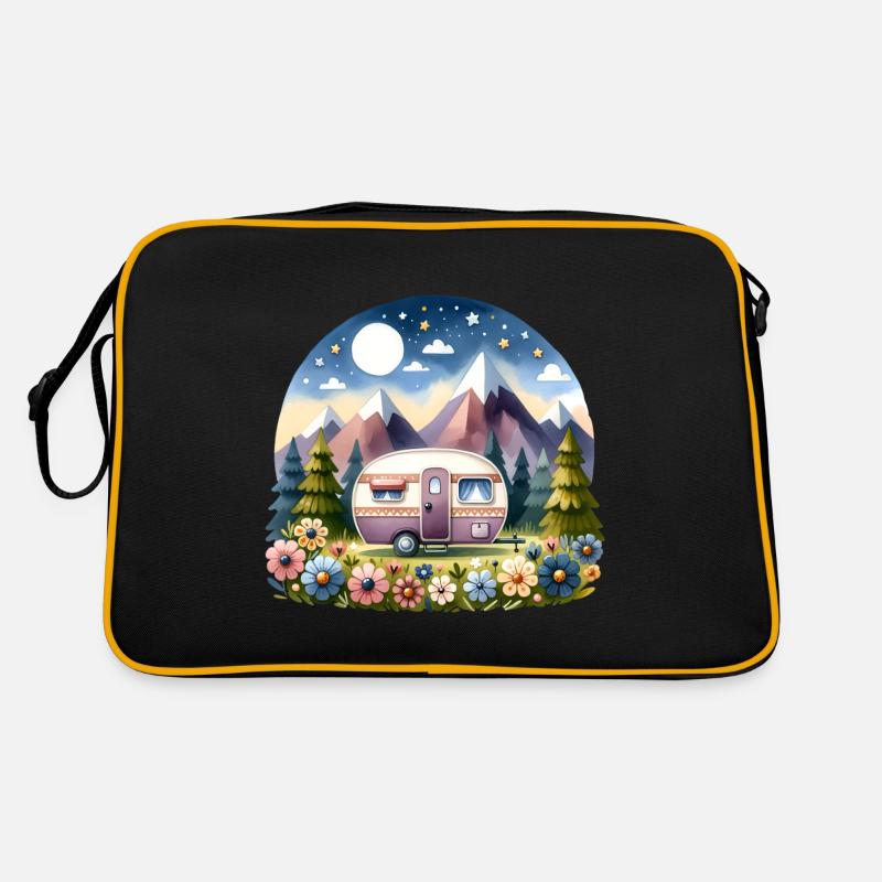 Camping Camper Caravan Retro Bag