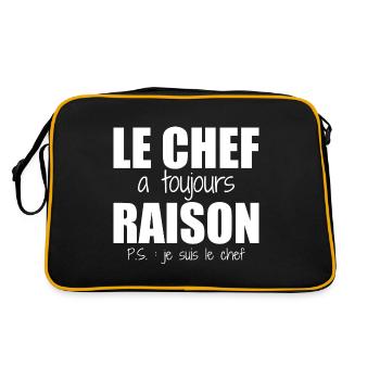 Le chef a toujours raison je suis le chef humour - Sac Retro - noir/or - Dos