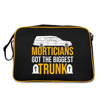 Mortician Funeral Director Mortuary Cemetery - Retro Bag - black/gold - Back