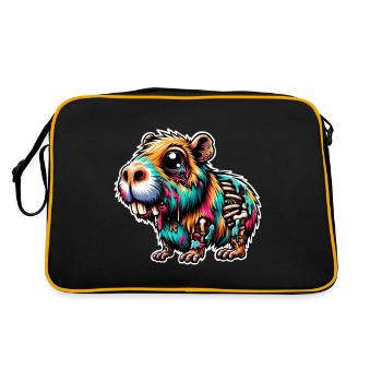Capybara Zombie Monstre - Sac Retro - noir/or - Dos