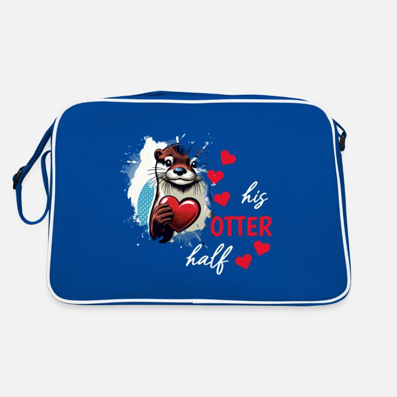 Otter half liebe geschenk Retro Tasche