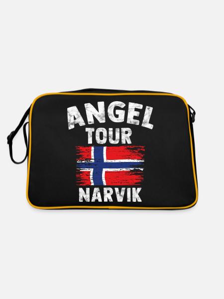 NARVIK - Angel Tour Norway Customizable - Retro Bag - black/gold - Back