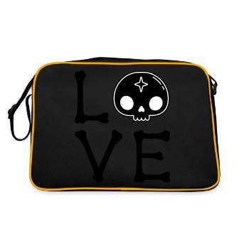 Love Emo Music Skull et Bones Metalcore - Sac Retro - noir/or - Dos