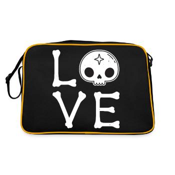 Love Emo Music Skull et Bones Metalcore - Sac Retro - noir/or - Dos