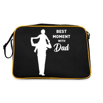 Father's Day Fun Design - Retro Bag - black/gold - Back