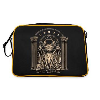 Gothic cat design for gothic fans - Retro Bag - black/gold - Back